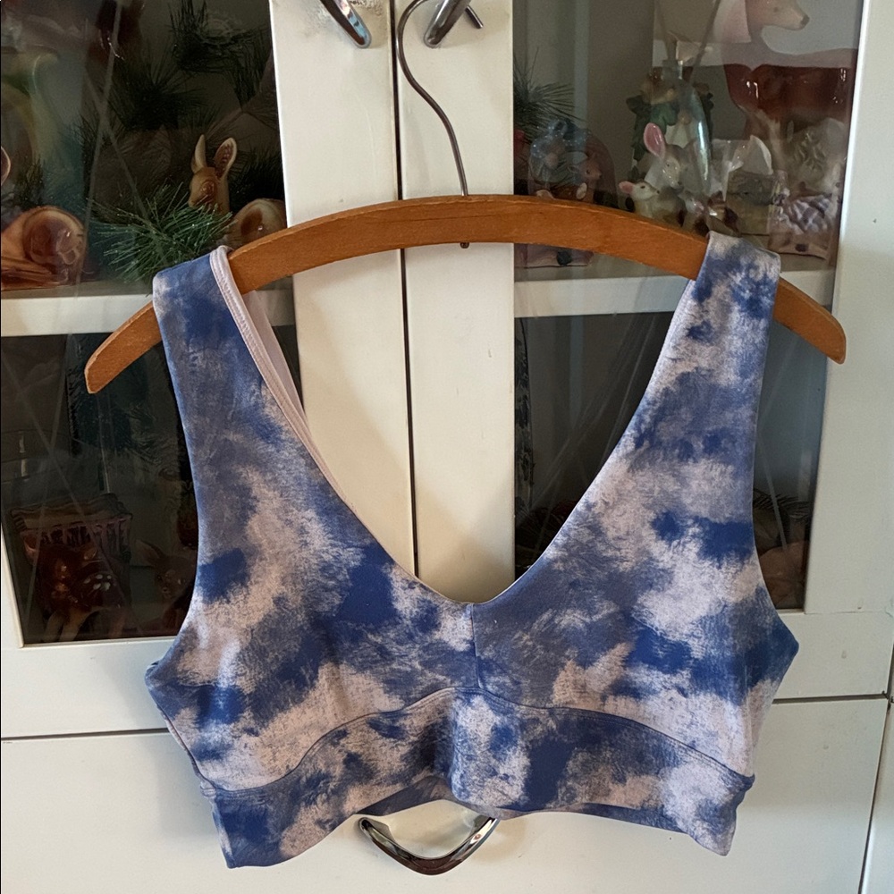 Harmony Balance sz XL Blue and Pink Tie-Dye Sports Bra euc